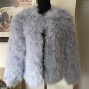 BCBG Ostrich feather jacket